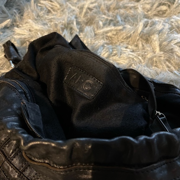 APC Black & Silver Studded Leather Bag - Picture 5 of 9